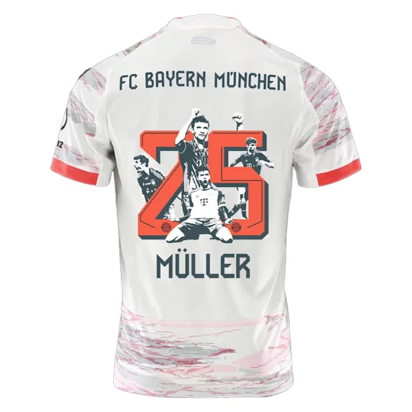 Maglia FC Bayern Monaco Thomas Müller 25 Gara Away 2025/26 (Speciell) Maglia FC Bayern Monaco Thomas Müller 25 Gara Away 2025/26 (Speciell)