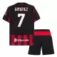 Maglia AC Milan Santiago Gimenez 7 Bambino Gara Home 2025/26 Maglia AC Milan Santiago Gimenez 7 Bambino Gara Home 2025/26