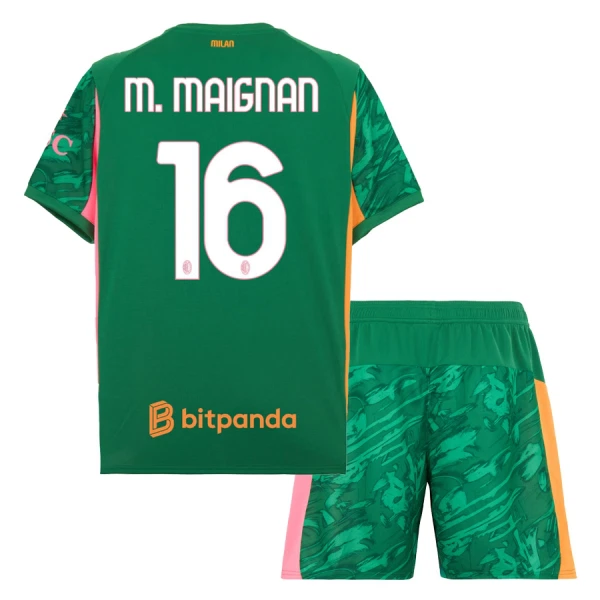 Maglia Portiere AC Milan M. Maignan 16 Bambino 2025/26 Verde Maglia Portiere AC Milan M. Maignan 16 Bambino 2025/26 Verde