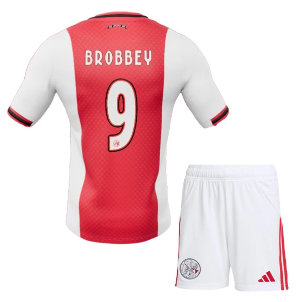 Maglia AFC Ajax Brobbey 9 Bambino Gara Home 2025/26 Maglia AFC Ajax Brobbey 9 Bambino Gara Home 2025/26
