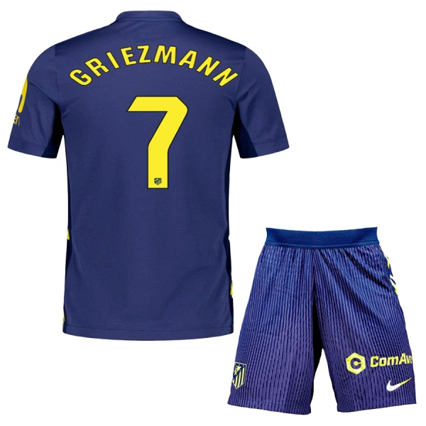 Maglia Atlético Madrid Antoine Griezmann 7 Bambino Gara Away 2025/26 Maglia Atlético Madrid Antoine Griezmann 7 Bambino Gara Away 2025/26