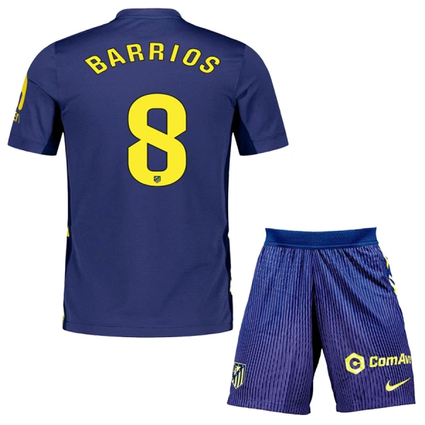 Maglia Atlético Madrid Barrios 8 Bambino Gara Away 2025/26 Maglia Atlético Madrid Barrios 8 Bambino Gara Away 2025/26
