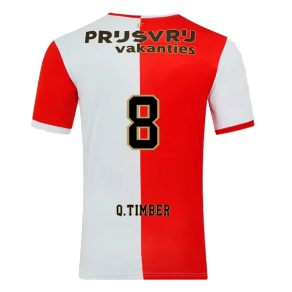 Maglia Feyenoord Rotterdam Q. Timber 8 Gara Home 2025/26 Maglia Feyenoord Rotterdam Q. Timber 8 Gara Home 2025/26