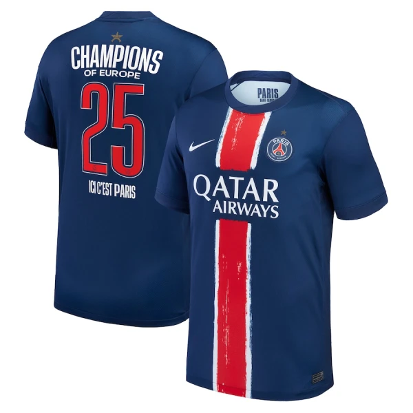 Maglia Paris Saint-Germain 1 Star Champions of Europe Gara Home 2024/25 Maglia Paris Saint-Germain 1 Star Champions of Europe Gara Home 2024/25