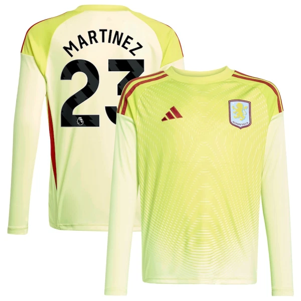 Maglia Portiere Aston Villa Emiliano Martínez 23 2025/26 Maniche Lunghe Maglia Portiere Aston Villa Emiliano Martínez 23 2025/26 Maniche Lunghe