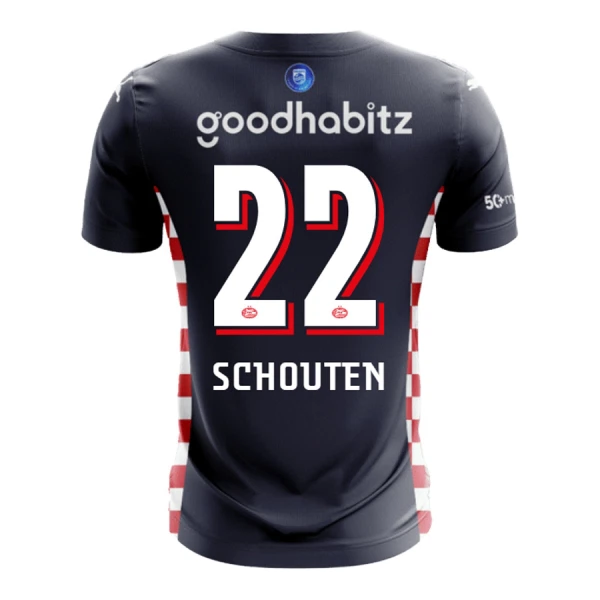 Maglia PSV Eindhoven Schouten 22 Gara Away 2025/26 Maglia PSV Eindhoven Schouten 22 Gara Away 2025/26