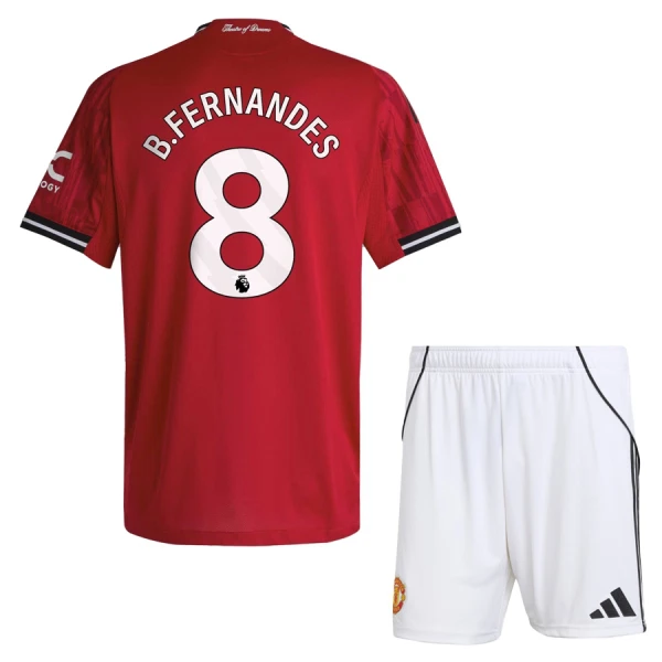 Maglia Manchester United Bruno Fernandes 8 Bambino Gara Home 2025/26 Maglia Manchester United Bruno Fernandes 8 Bambino Gara Home 2025/26