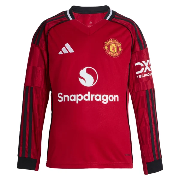 Maglia Manchester United Gara Home 2025/26 Maniche Lunghe Maglia Manchester United Gara Home 2025/26 Maniche Lunghe
