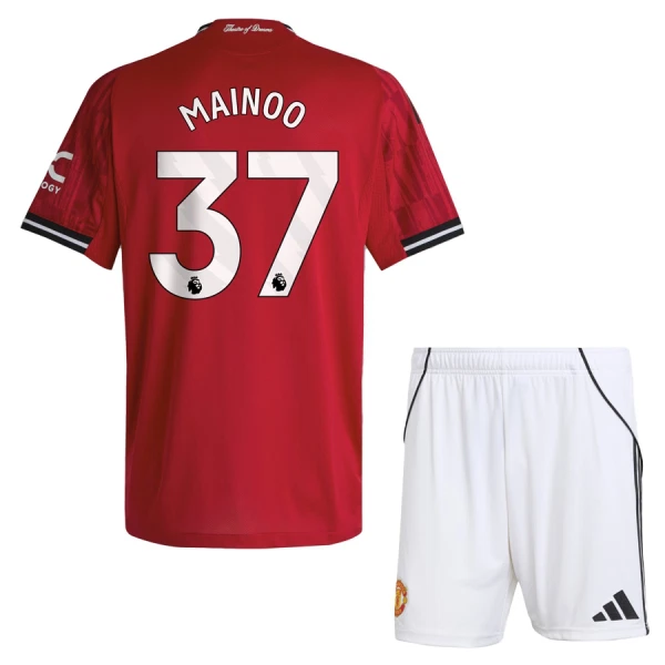 Maglia Manchester United Kobbie Mainoo 37 Bambino Gara Home 2025/26 Maglia Manchester United Kobbie Mainoo 37 Bambino Gara Home 2025/26
