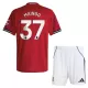 Maglia Manchester United Kobbie Mainoo 37 Bambino Gara Home 2025/26 Maglia Manchester United Kobbie Mainoo 37 Bambino Gara Home 2025/26