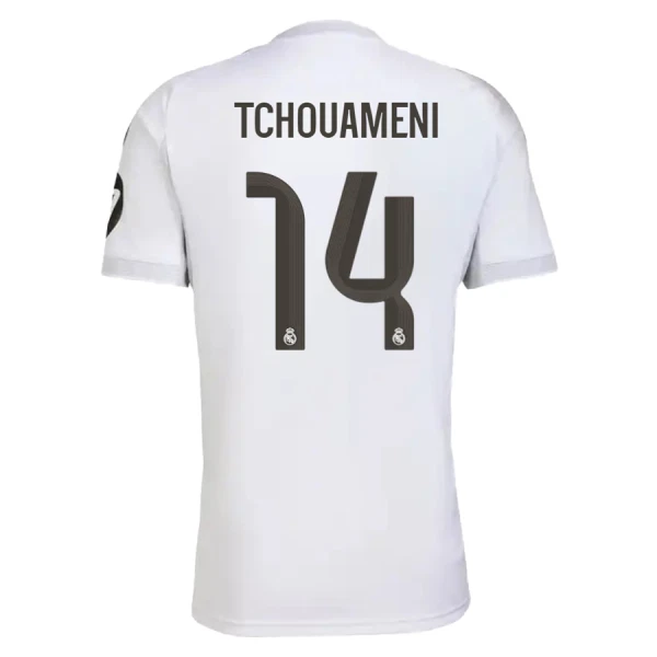 Maglia Real Madrid Aurélien Tchouaméni 14 Gara Home 2025/26 Maglia Real Madrid Aurélien Tchouaméni 14 Gara Home 2025/26