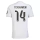 Maglia Real Madrid Aurélien Tchouaméni 14 Gara Home 2025/26 Maglia Real Madrid Aurélien Tchouaméni 14 Gara Home 2025/26