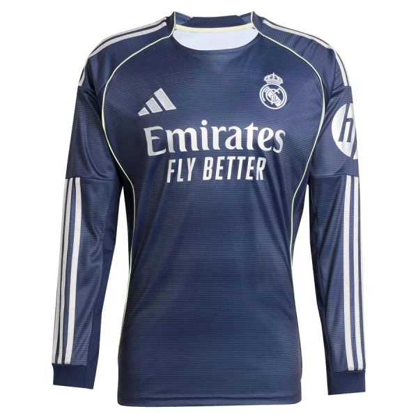 Maglia Real Madrid Gara Away 2025/26 Maniche Lunghe Maglia Real Madrid Gara Away 2025/26 Maniche Lunghe