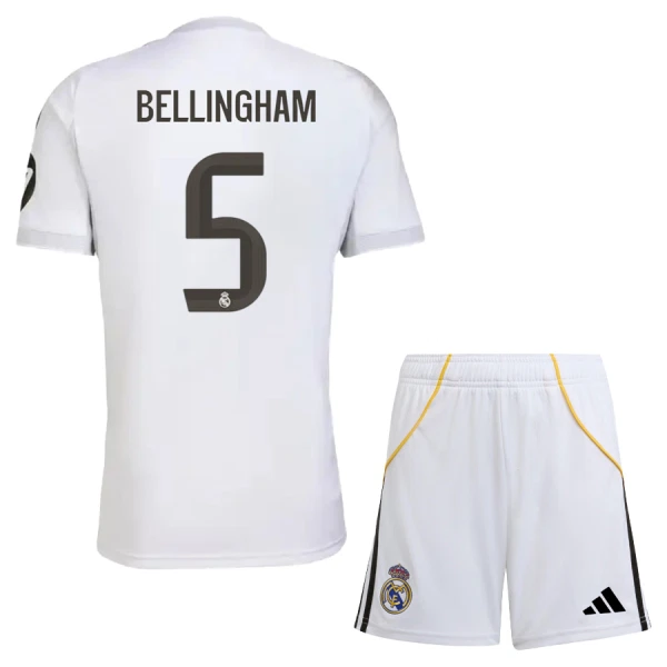 Maglia Real Madrid Jude Bellingham 5 Bambino Gara Home 2025/26 Maglia Real Madrid Jude Bellingham 5 Bambino Gara Home 2025/26