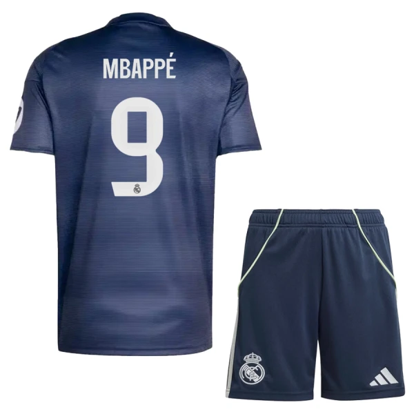Maglia Real Madrid Kylian Mbappé 9 Bambino Gara Away 2025/26 Maglia Real Madrid Kylian Mbappé 9 Bambino Gara Away 2025/26
