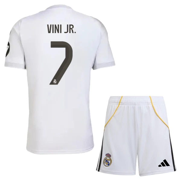 Maglia Real Madrid Vinicius Junior 7 Bambino Gara Home 2025/26 Maglia Real Madrid Vinicius Junior 7 Bambino Gara Home 2025/26