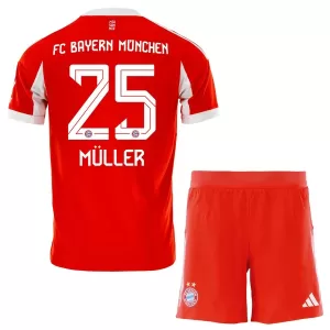 Maglia FC Bayern Monaco Thomas Müller 25 Bambino Gara Home 2025/26