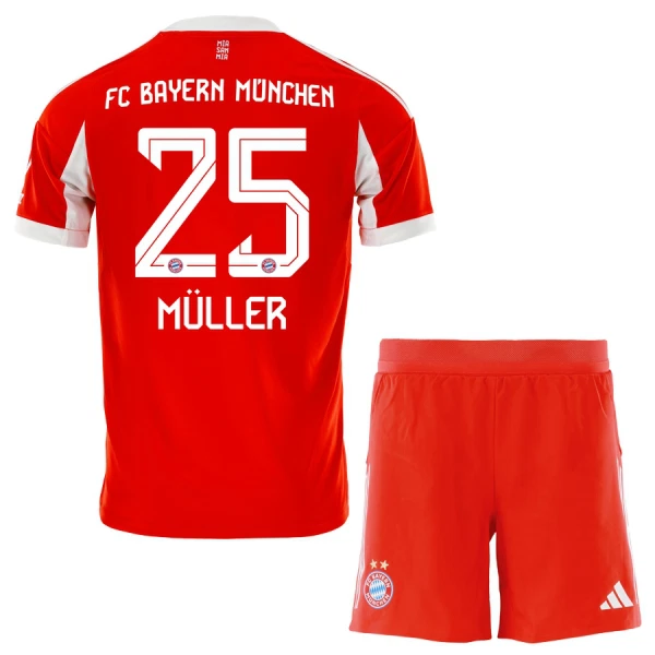 Maglia FC Bayern Monaco Thomas Müller 25 Bambino Gara Home 2025/26 Maglia FC Bayern Monaco Thomas Müller 25 Bambino Gara Home 2025/26