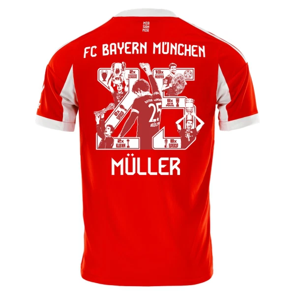 Maglia FC Bayern Monaco Thomas Müller 25 Gara Home 2025/26 (Speciell) Maglia FC Bayern Monaco Thomas Müller 25 Gara Home 2025/26 (Speciell)