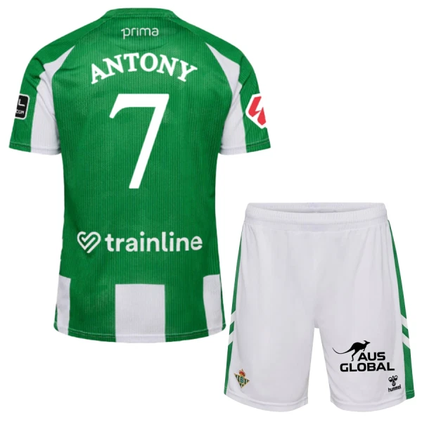 Maglia Real Betis Antony 7 Bambino Gara Home 2025/26 Maglia Real Betis Antony 7 Bambino Gara Home 2025/26