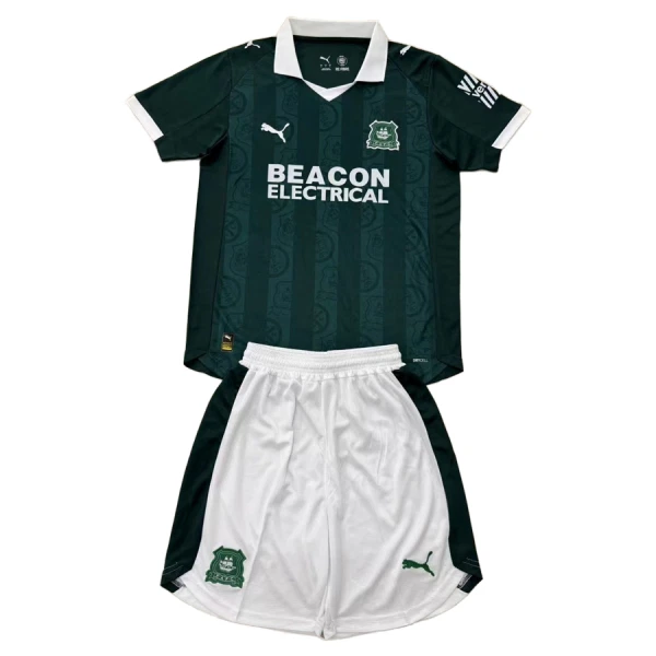 Maglia Plymouth Argyleh Bambino Gara Home 2025/26 Maglia Plymouth Argyleh Bambino Gara Home 2025/26
