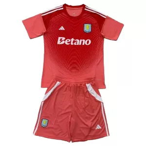 Maglia Portiere Aston Villa Bambino 2025/26 Rosso