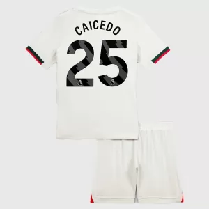 Maglia Chelsea Moisés Caicedo 25 Bambino Gara Away 2025/26