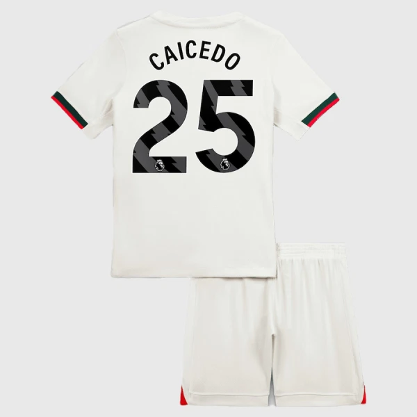 Maglia Chelsea Moisés Caicedo 25 Bambino Gara Away 2025/26 Maglia Chelsea Moisés Caicedo 25 Bambino Gara Away 2025/26
