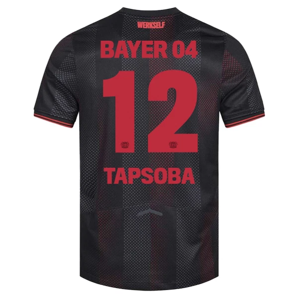 Maglia Bayer 04 Leverkusen Edmond Tapsoba 12 Gara Home 2025/26 Maglia Bayer 04 Leverkusen Edmond Tapsoba 12 Gara Home 2025/26