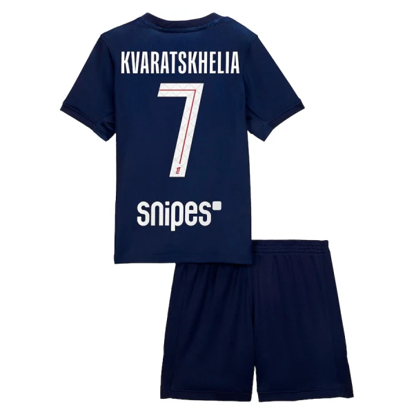 Maglia Paris Saint-Germain Kvaratskhelia 7 Bambino Gara Home 2025/26 Maglia Paris Saint-Germain Kvaratskhelia 7 Bambino Gara Home 2025/26