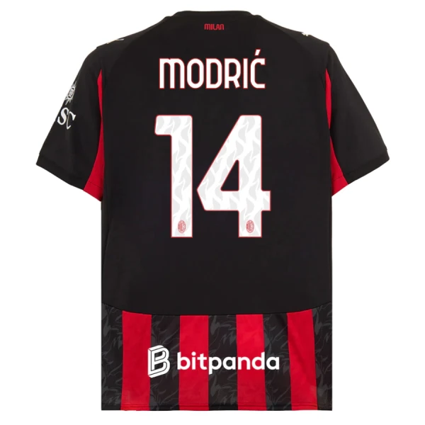 Maglia AC Milan Luka Modrić 14 Gara Home 2025/26 Maglia AC Milan Luka Modrić 14 Gara Home 2025/26