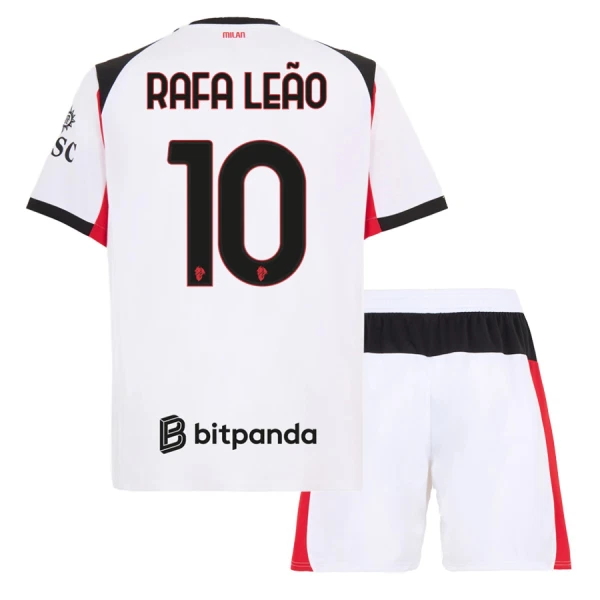 Maglia AC Milan Rafael Leão 10 Bambino Gara Away 2025/26 Maglia AC Milan Rafael Leão 10 Bambino Gara Away 2025/26