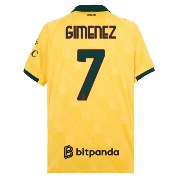 Maglia AC Milan Santiago Gimenez 7 Gara Third 2025/26