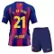 Maglia Barcellona Frenkie de Jong 21 Bambino Gara Home 2025/26