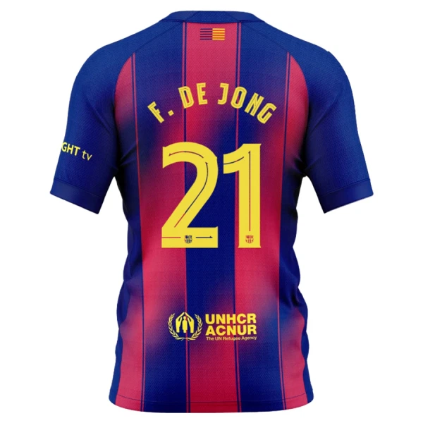 Maglia Barcellona Frenkie de Jong 21 Gara Home 2025/26 Maglia Barcellona Frenkie de Jong 21 Gara Home 2025/26