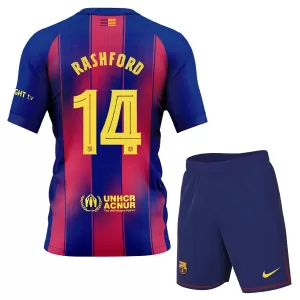 Maglia Barcellona Marcus Rashford 14 Bambino Gara Third 2025/26