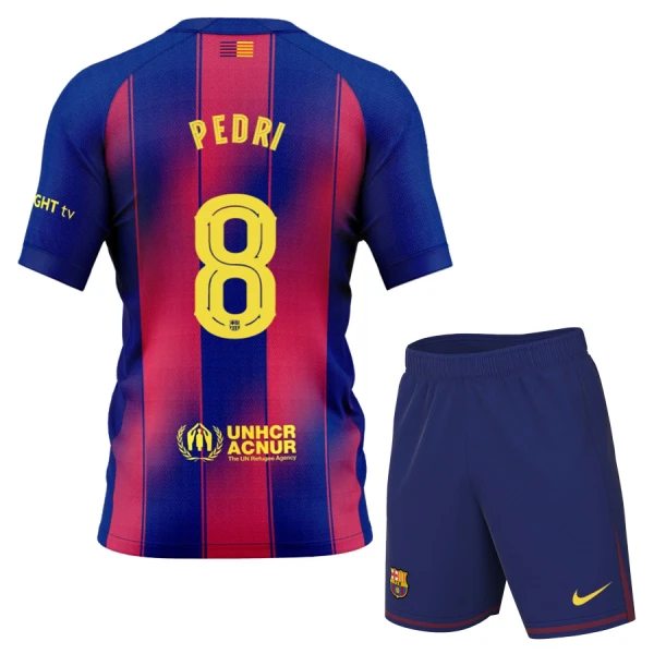 Maglia Barcellona Pedri 8 Bambino Gara Home 2025/26 Maglia Barcellona Pedri 8 Bambino Gara Home 2025/26