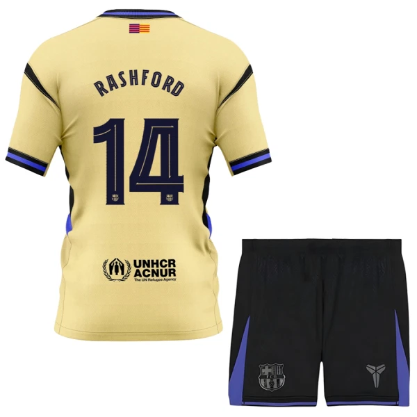 Maglia Barcellona x Kobe Bryant Marcus Rashford 14 Bambino Gara Away 2025/26