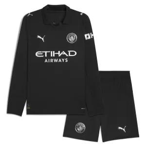 Maglia Manchester City Bambino Gara Away 2025/26 Maniche Lunghe