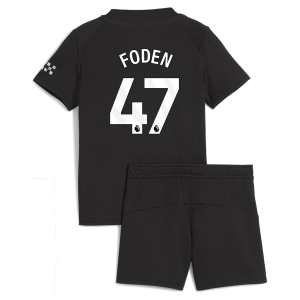 Maglia Manchester City Phil Foden 47 Bambino Gara Away 2025/26 Maglia Manchester City Phil Foden 47 Bambino Gara Away 2025/26