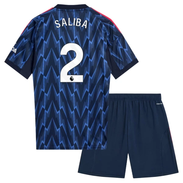 Maglia Arsenal Saliba 2 Bambino Gara Away 2025/26 Maglia Arsenal Saliba 2 Bambino Gara Away 2025/26