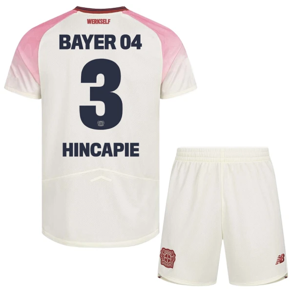 Maglia Bayer 04 Leverkusen Piero Hincapie 3 Bambino Gara Away 2025/26 Maglia Bayer 04 Leverkusen Piero Hincapie 3 Bambino Gara Away 2025/26