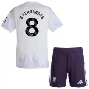 Maglia Manchester United Bruno Fernandes 8 Bambino Gara Away 2025/26
