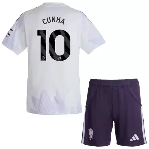Maglia Manchester United Cunha 10 Bambino Gara Away 2025/26