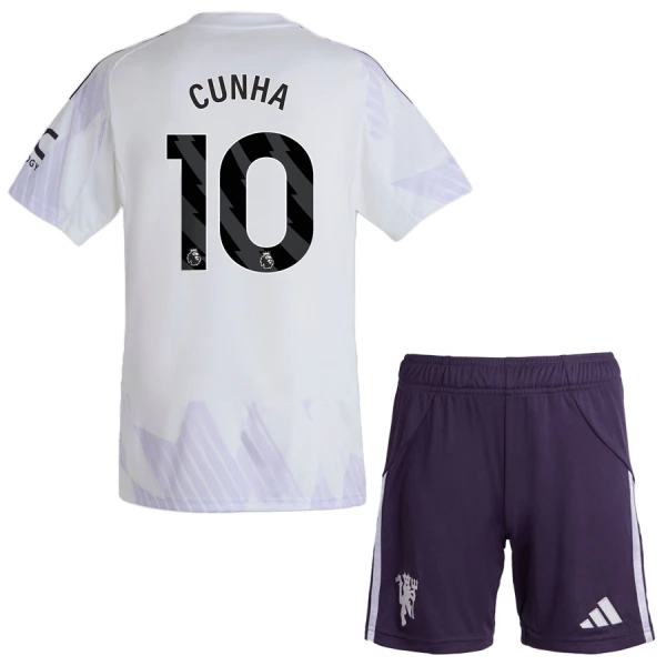 Maglia Manchester United Cunha 10 Bambino Gara Away 2025/26 Maglia Manchester United Cunha 10 Bambino Gara Away 2025/26