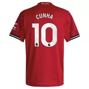 Maglia Manchester United Cunha 10 Gara Home 2025/26