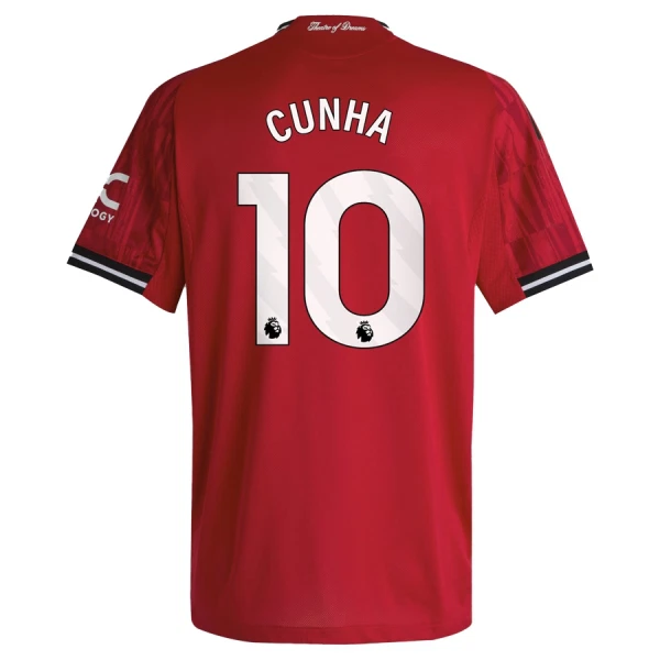 Maglia Manchester United Cunha 10 Gara Home 2025/26 Maglia Manchester United Cunha 10 Gara Home 2025/26