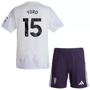 Maglia Manchester United Leny Yoro 15 Bambino Gara Away 2025/26
