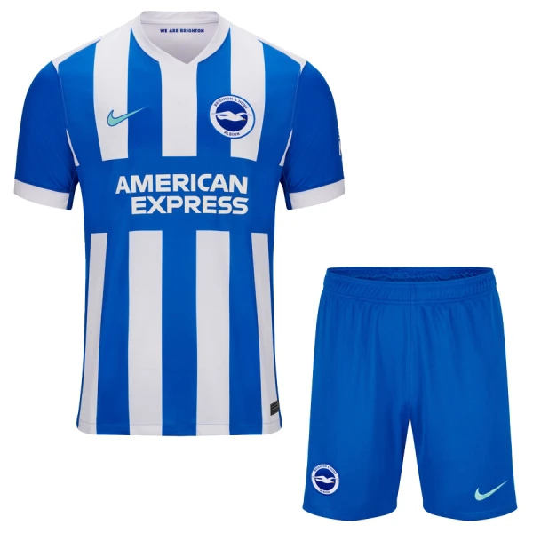 Maglia Brighton Hove Albion Bambino Gara Home 2025/26 Maglia Brighton Hove Albion Bambino Gara Home 2025/26