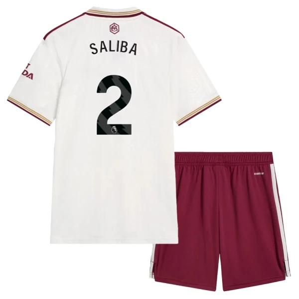 Maglia Arsenal Saliba 2 Bambino Gara Third 2025/26